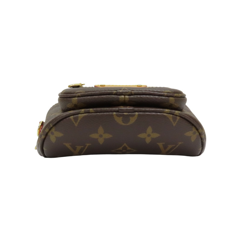 棕色 原花帆布 Mini Bumbag 肩背包【LOUIS VUITTON LV 路易威登】 M82335-3