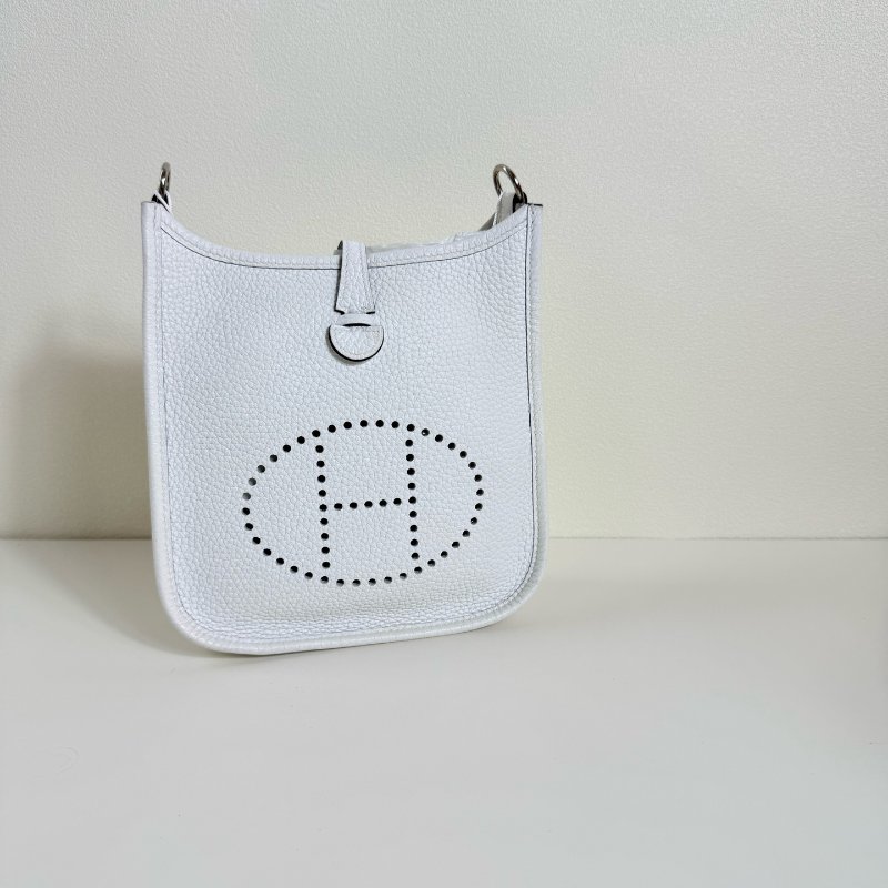 Hermes 愛馬仕伊芙琳 冰川白 mini銀扣 b刻 2023年-2