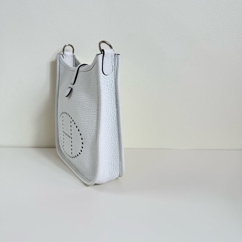 Hermes 愛馬仕伊芙琳 冰川白 mini銀扣 b刻 2023年-4