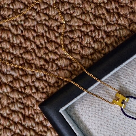 Hermes爱马仕 popmini 項鍊 黃色