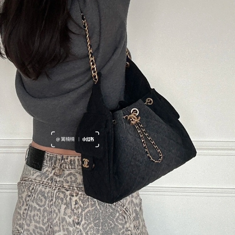 #大全配🈶台灣購證 #市場稀缺黑牛仔 香奈兒25bag小號 #近新閒置-2