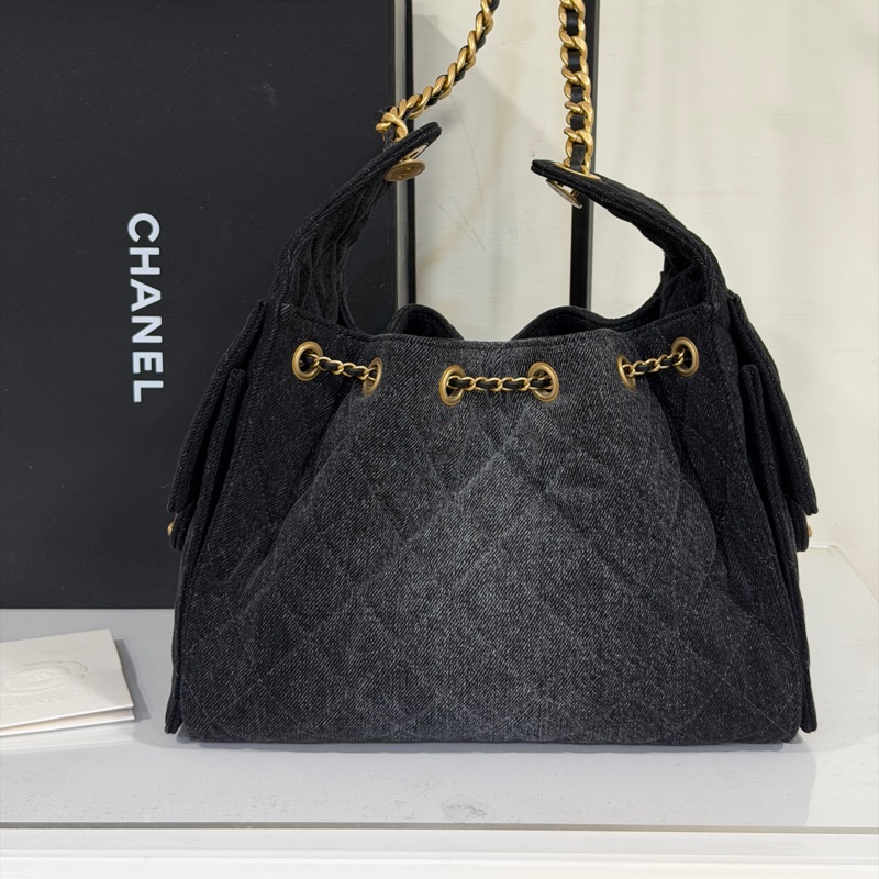 #大全配🈶台灣購證 #市場稀缺黑牛仔 香奈兒25bag小號 #近新閒置-5