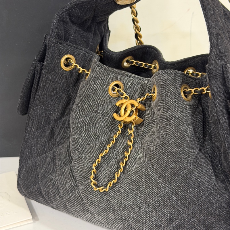 #大全配🈶台灣購證 #市場稀缺黑牛仔 香奈兒25bag小號 #近新閒置-13