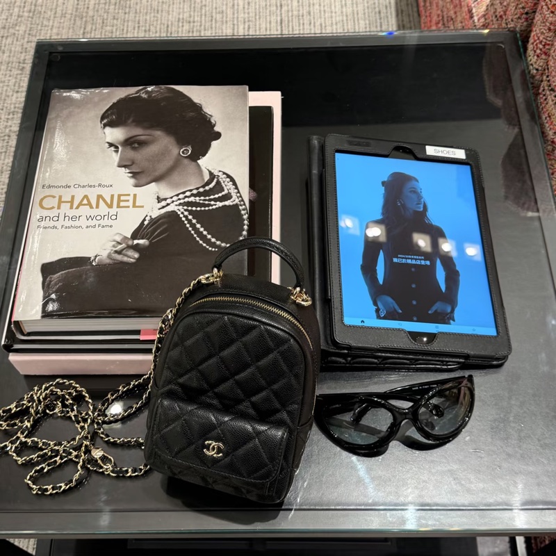 #大全配🈶購證 #近新閒置 香奈兒黑金荔枝便宜小書包🈶3️⃣種背法🉑斜挎/肩背-7