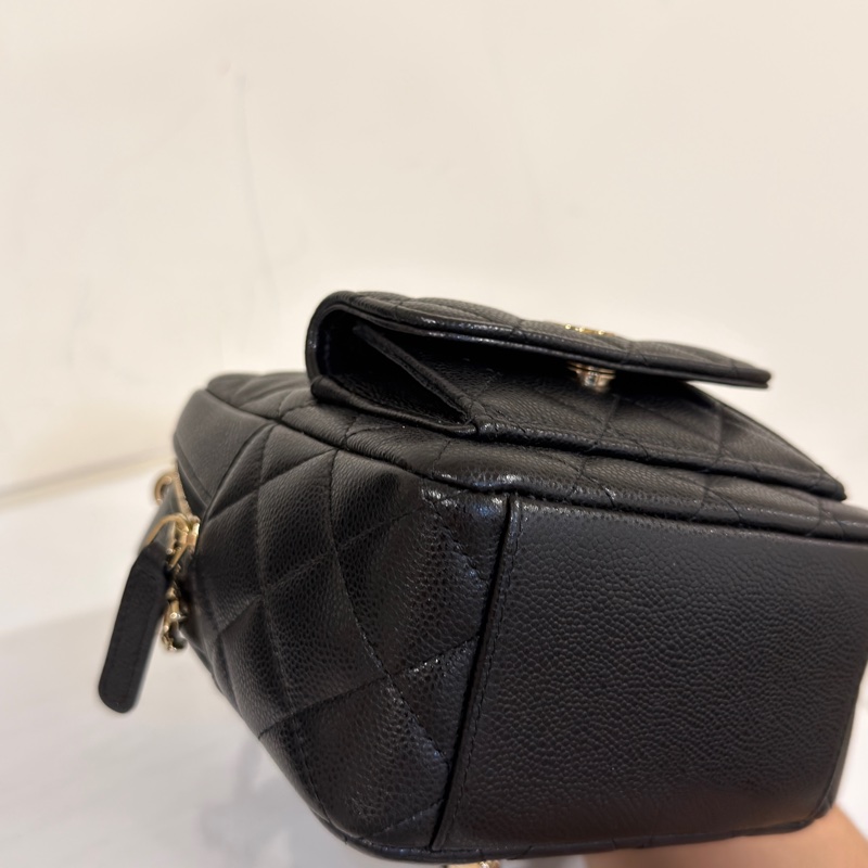 #大全配🈶購證 #近新閒置 香奈兒黑金荔枝便宜小書包🈶3️⃣種背法🉑斜挎/肩背-16