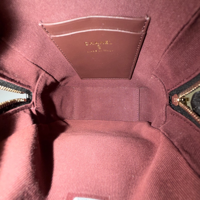 #大全配🈶購證 #近新閒置 香奈兒黑金荔枝便宜小書包🈶3️⃣種背法🉑斜挎/肩背-22