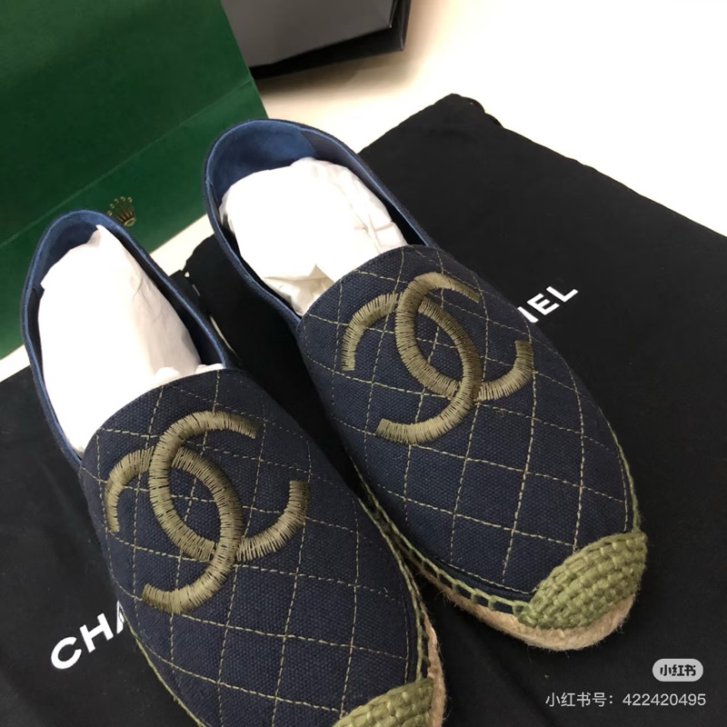 【全新品】chanel香奈兒草編藤編漁夫鞋平底鞋休閒鞋 40碼 偏小-5
