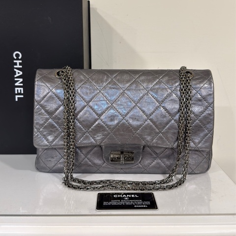 #市場唯一金屬銀 #配件齊全 香奈兒2.55 Cf30鏈條口蓋包 #已絕版具收藏價值
