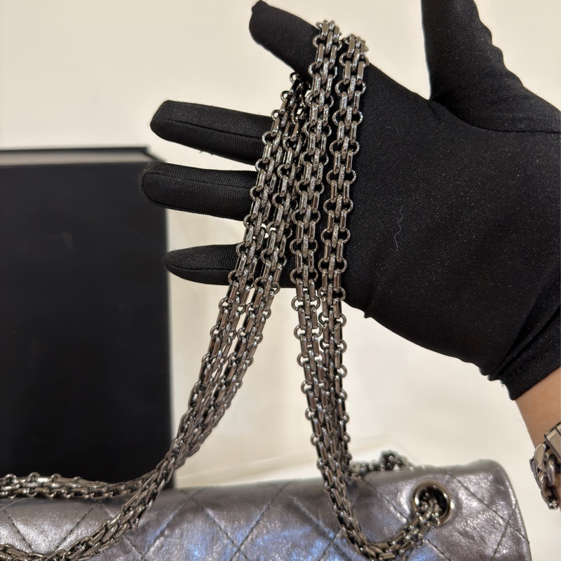 #市場唯一金屬銀 #配件齊全 香奈兒2.55 Cf30鏈條口蓋包 #已絕版具收藏價值-14