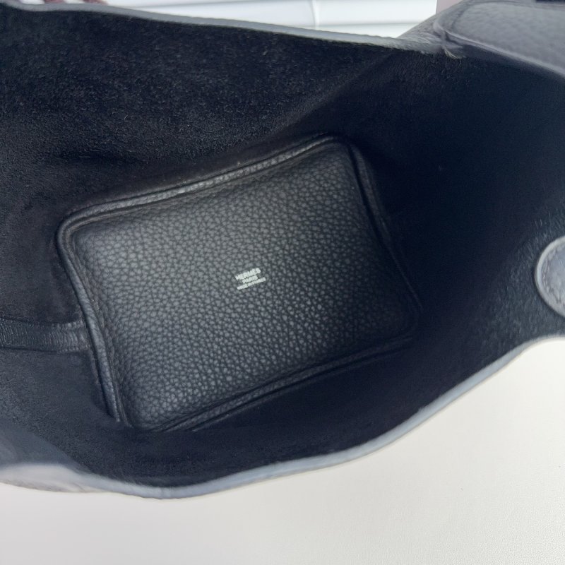 Hermes 愛馬仕 菜籃子18黑銀-6