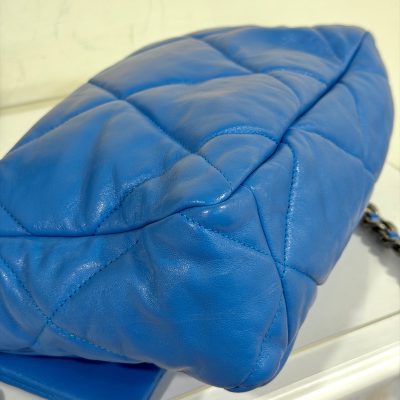 #99新閒置 #全網最甜💰 香奈兒19bag土耳其藍30cm黃金尺寸✨-11