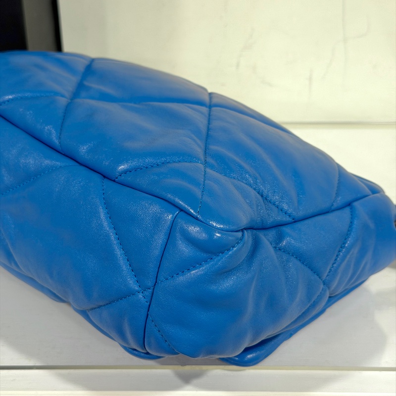 #99新閒置 #全網最甜💰 香奈兒19bag土耳其藍30cm黃金尺寸✨-12