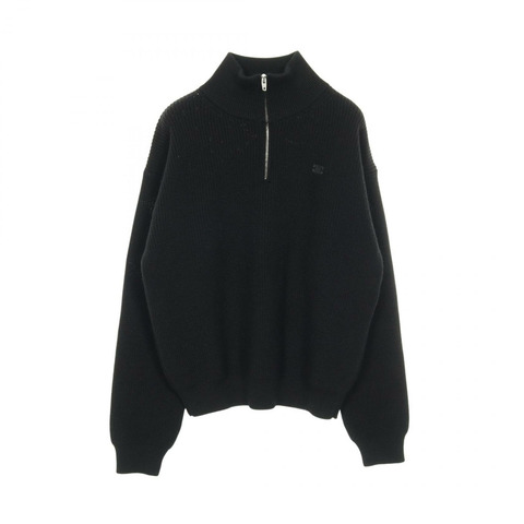 CELINE Triomphe Trucker 針織毛衣，羊毛材質，黑色，二手，男士 M 碼