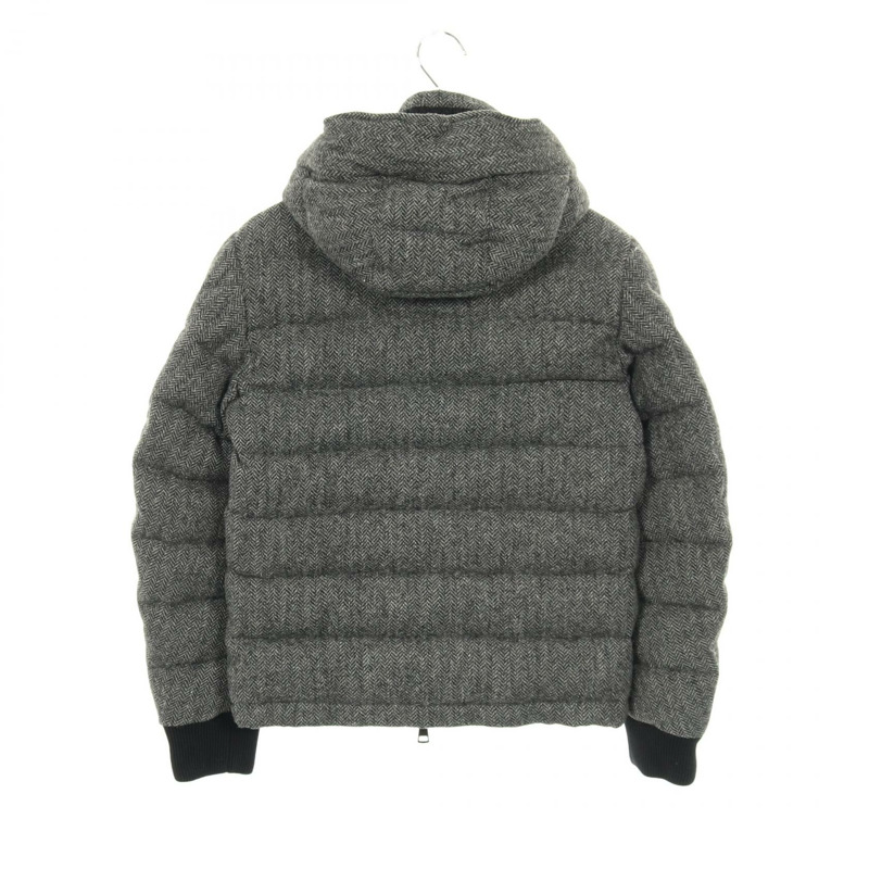 MONCLER FLORIAN 羽絨外套 4192700 羊毛 灰色 #0 二手 男款-1