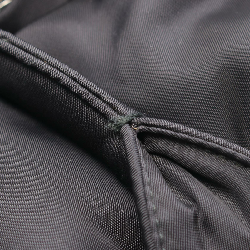 PRADA 尼龍皮革黑色三角形標誌手提單肩包，二手女款-4