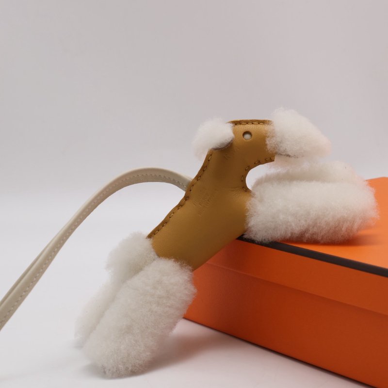 HERMES Budy charm狐狸犬 - 稻草黃 / 奶昔白 K-0