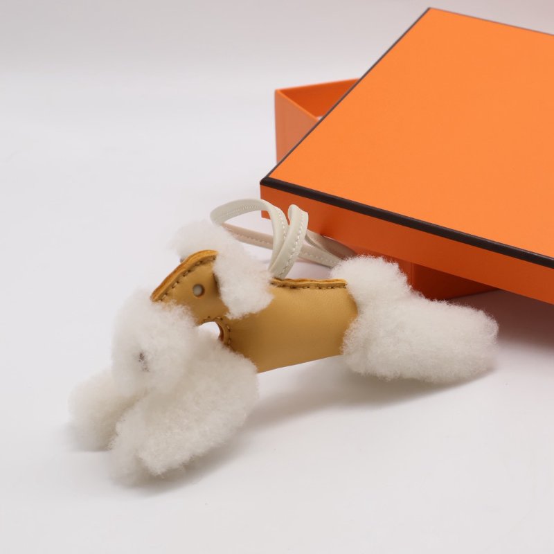 HERMES Budy charm狐狸犬 - 稻草黃 / 奶昔白 K-2