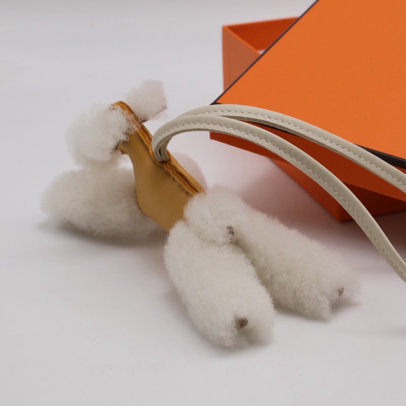 HERMES Budy charm狐狸犬 - 稻草黃 / 奶昔白 K-3