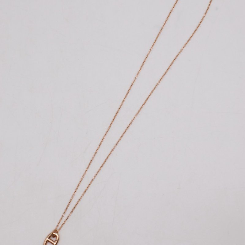 HERMES Farandole pendant 18K玫瑰金豬鼻子項鍊-3