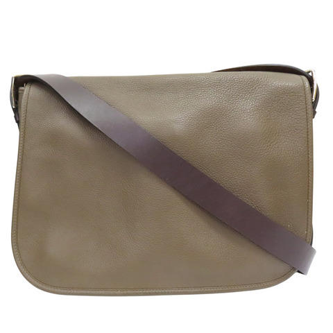 褐灰色 Taurillon牛皮 Barda 35 肩背包 □R刻【HERMES 愛馬仕】