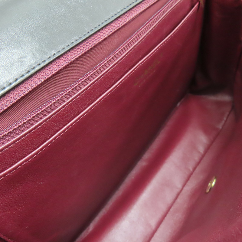 黑色 菱格紋 羊革 Maxi Classic Flap 鍊帶 肩背包 (無卡)【CHANEL 香奈兒】-4