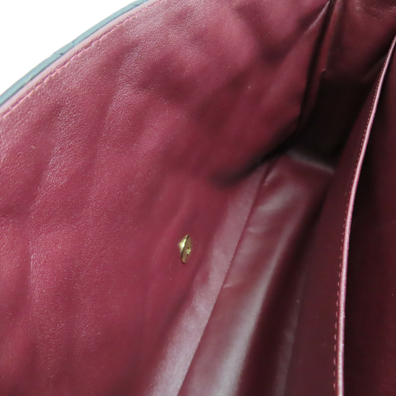 黑色 菱格紋 羊革 Maxi Classic Flap 鍊帶 肩背包 (無卡)【CHANEL 香奈兒】-5