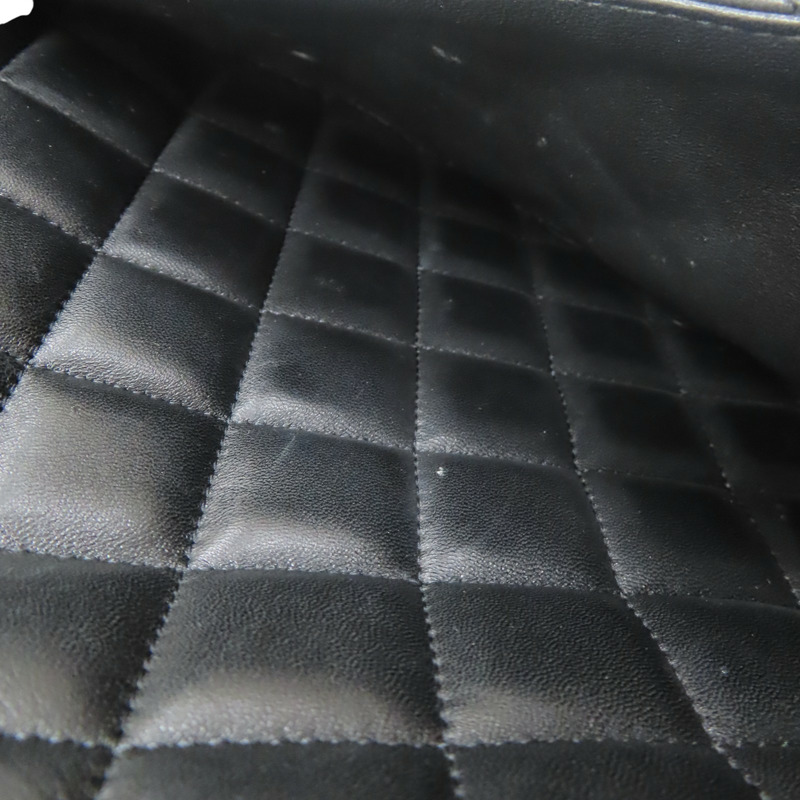 黑色 菱格紋 羊革 Maxi Classic Flap 鍊帶 肩背包 (無卡)【CHANEL 香奈兒】-8