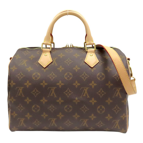 棕色 原花帆布 Speedy Bandouliere 30  兩用包【LOUIS VUITTON LV 路易威登】 M46980
