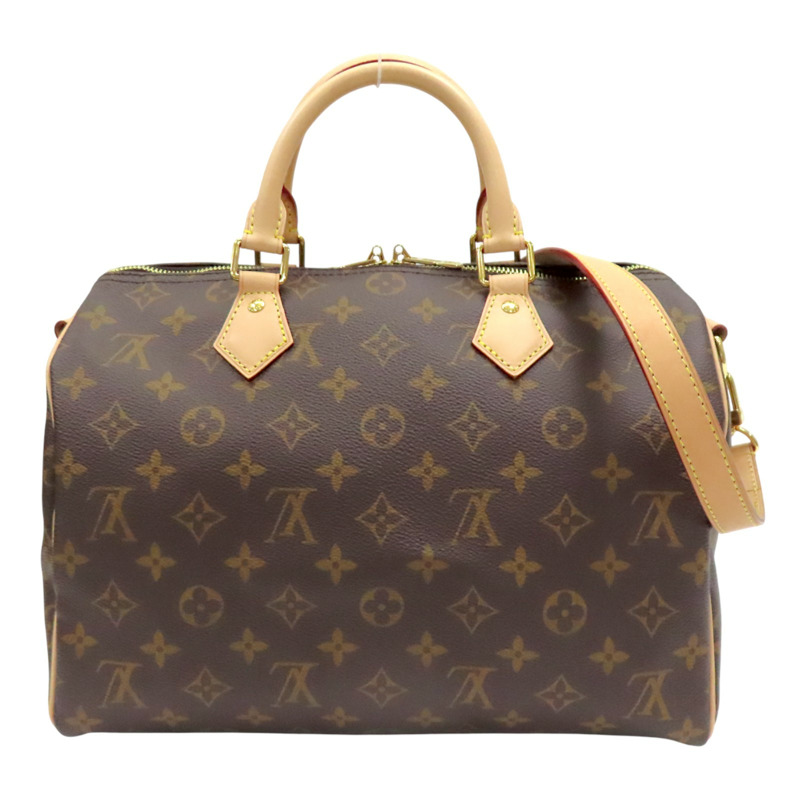 棕色 原花帆布 Speedy Bandouliere 30  兩用包【LOUIS VUITTON LV 路易威登】 M46980-0