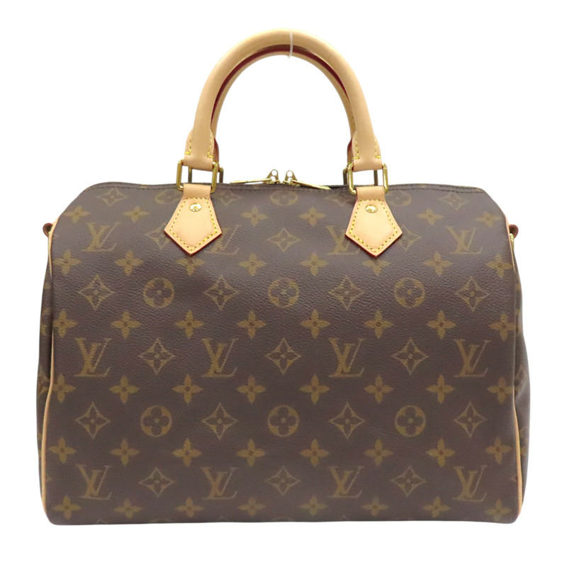棕色 原花帆布 Speedy Bandouliere 30  兩用包【LOUIS VUITTON LV 路易威登】 M46980-1
