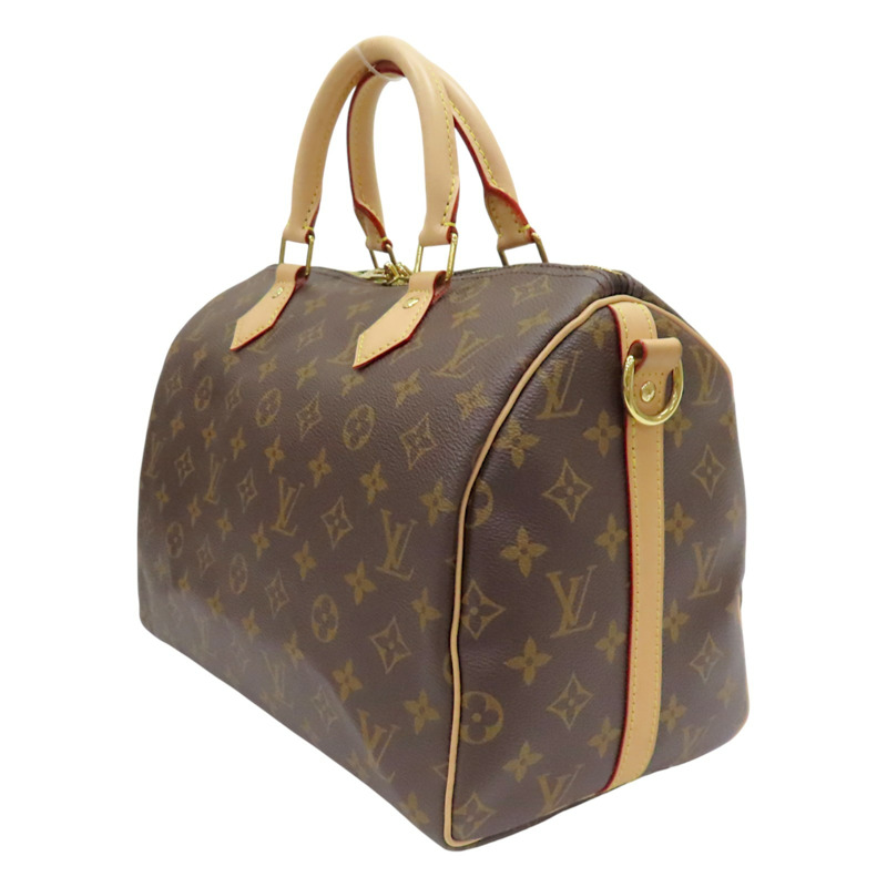 棕色 原花帆布 Speedy Bandouliere 30  兩用包【LOUIS VUITTON LV 路易威登】 M46980-2