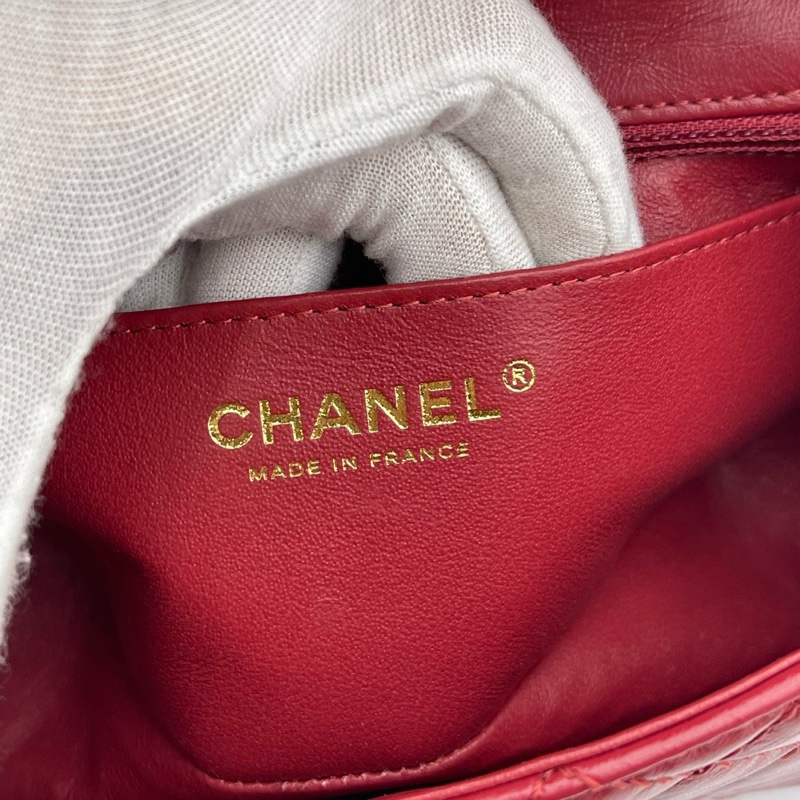 Chanel 香奈儿 2.55系列红金大mini链条包-8