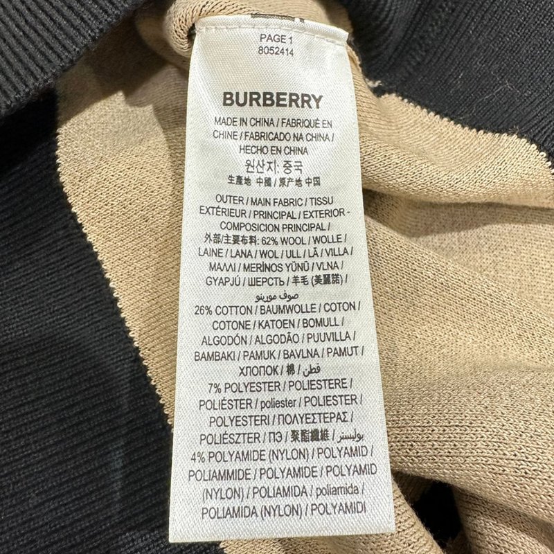 Burberry Horseferry Square Wool Blend Jacquard Sweater for Women in Black - 8052414-Black ( Size: S / M / L  )-4