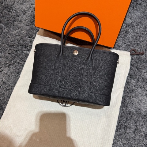 Hermes Mini Garden Party23  全皮 黑銀K
