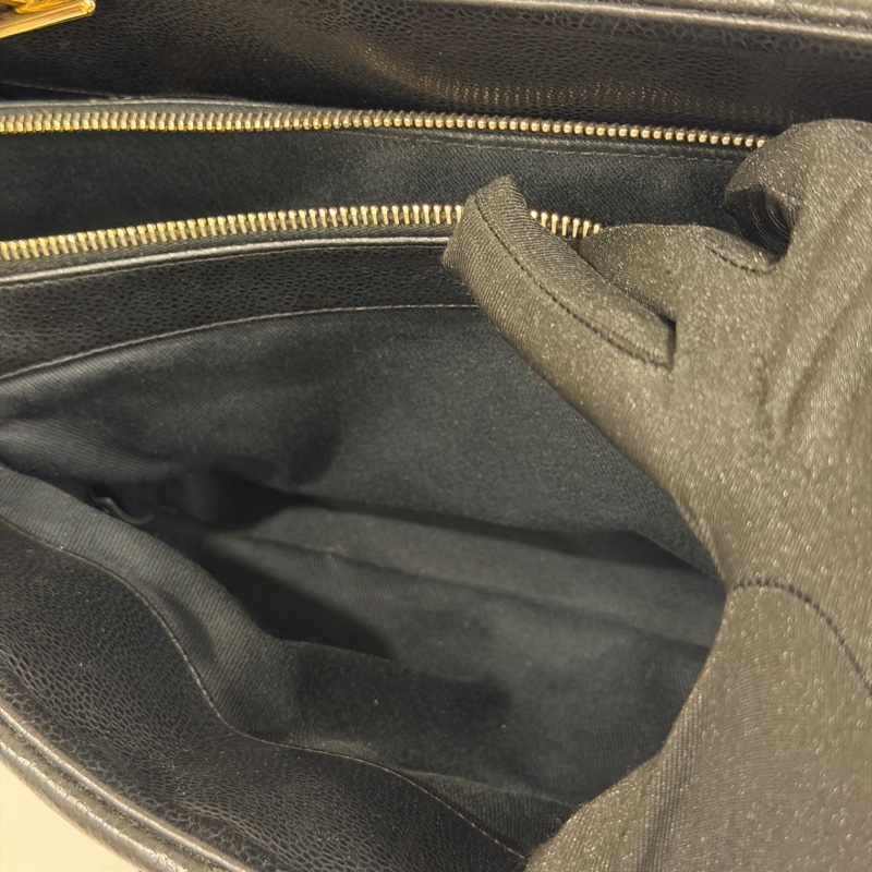 🉑肩背 #荔枝皮 #全網最低💰 香奈兒大雙c logo黑金托特包-22