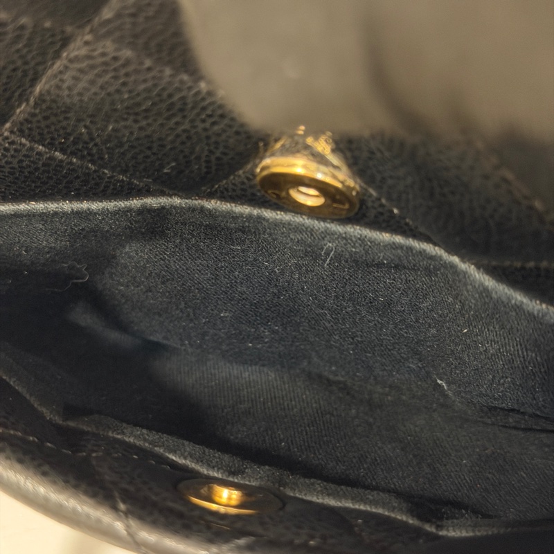 🉑肩背 #荔枝皮 #全網最低💰 香奈兒大雙c logo黑金托特包-25