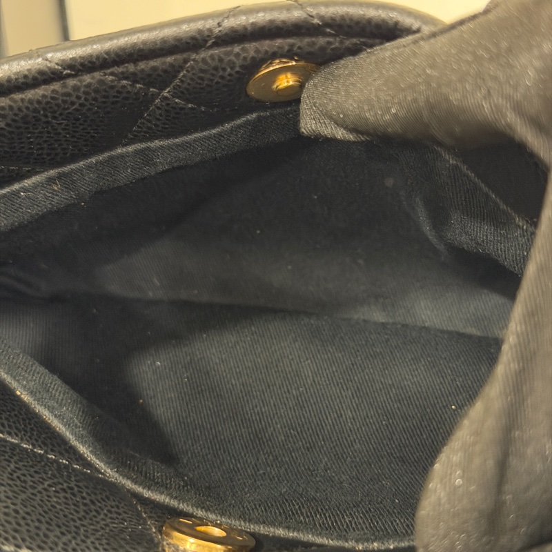 🉑肩背 #荔枝皮 #全網最低💰 香奈兒大雙c logo黑金托特包-28