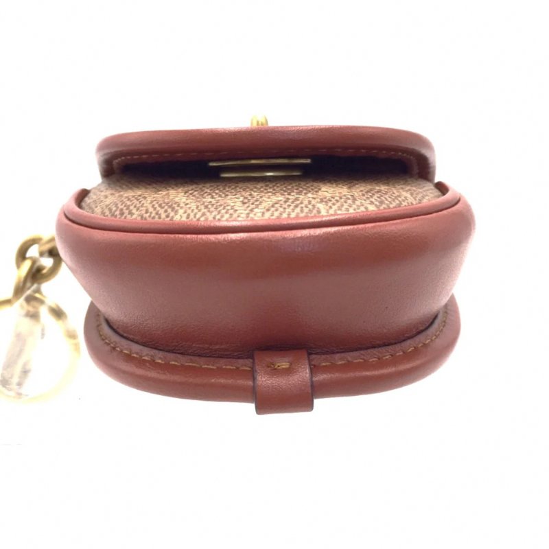 【COACH】馬蹄璇扣零錢包/吊飾-駝色-3