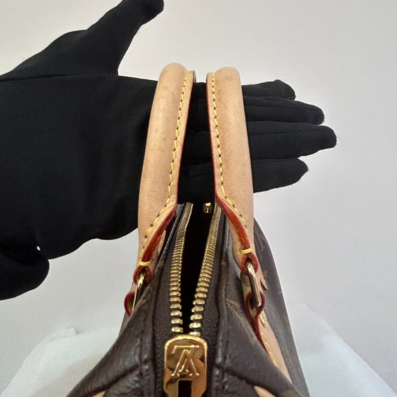 LV(M)Speedy 20cm 粉黑背帶-10