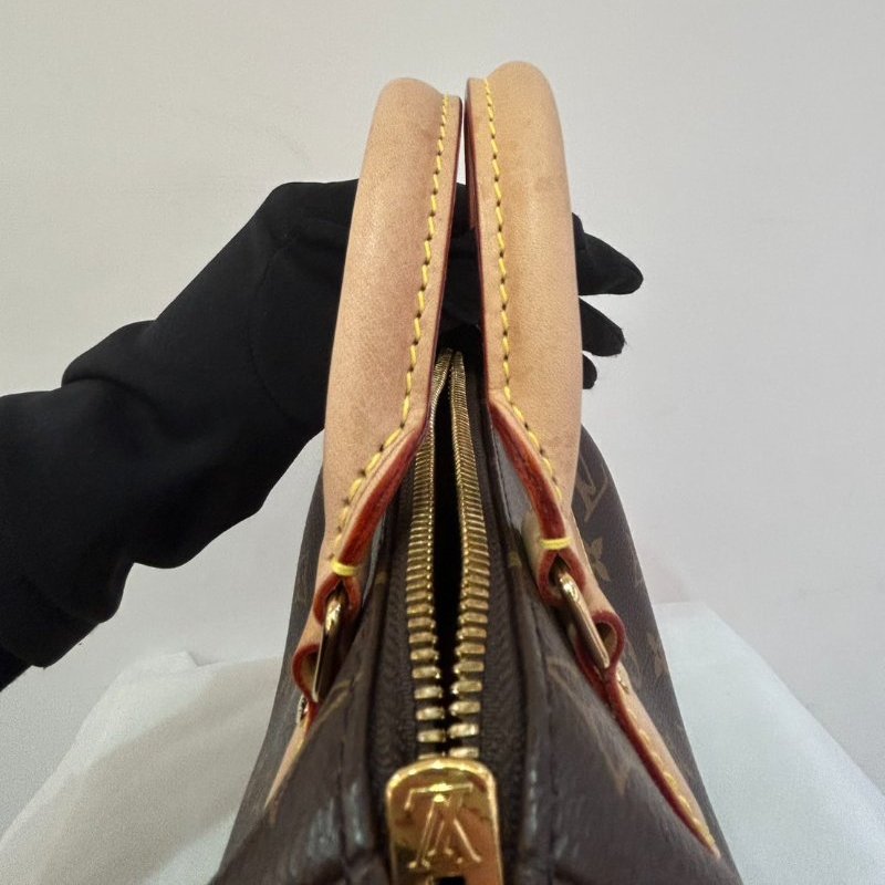 LV(M)Speedy 20cm 粉黑背帶-11