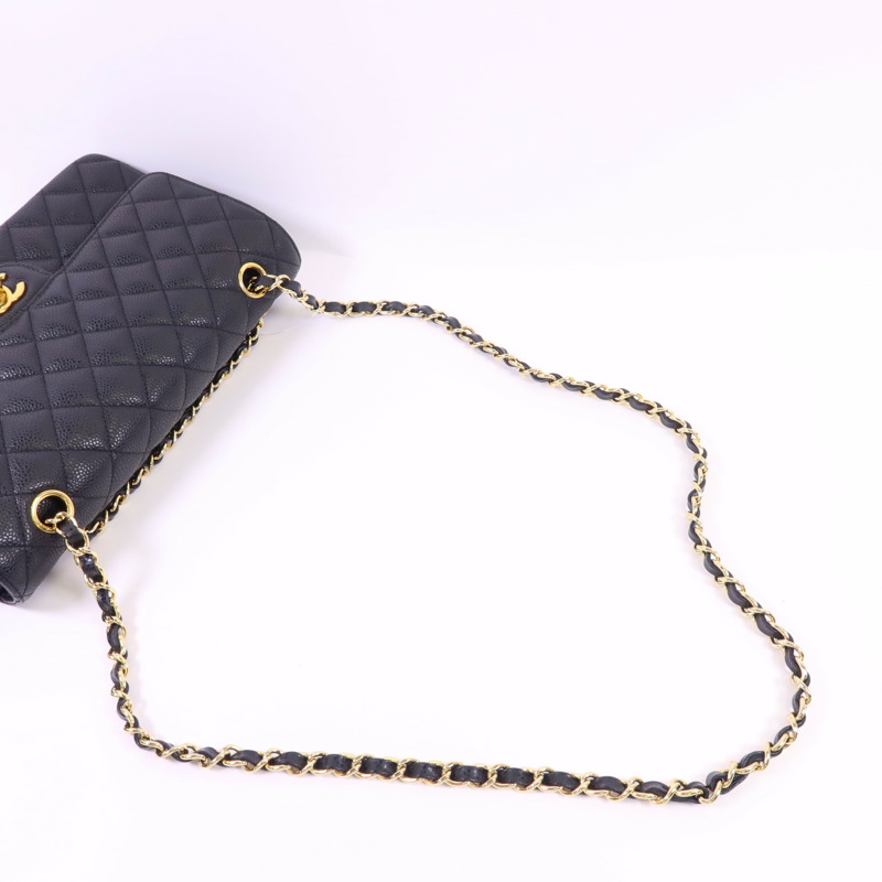 CHANEL 牛皮皮革Classic 25金扣鏈帶肩背袋-4