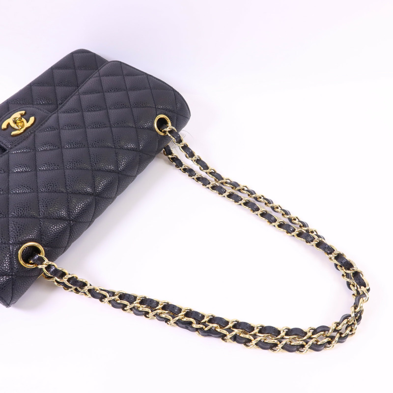 CHANEL 牛皮皮革Classic 25金扣鏈帶肩背袋-5