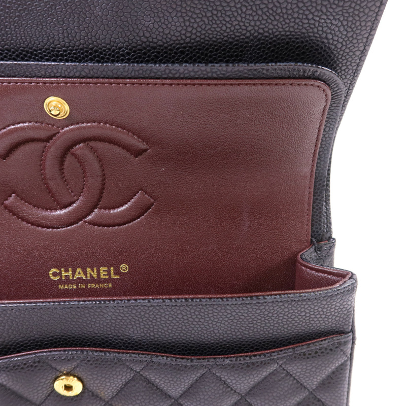 CHANEL 牛皮皮革Classic 25金扣鏈帶肩背袋-7