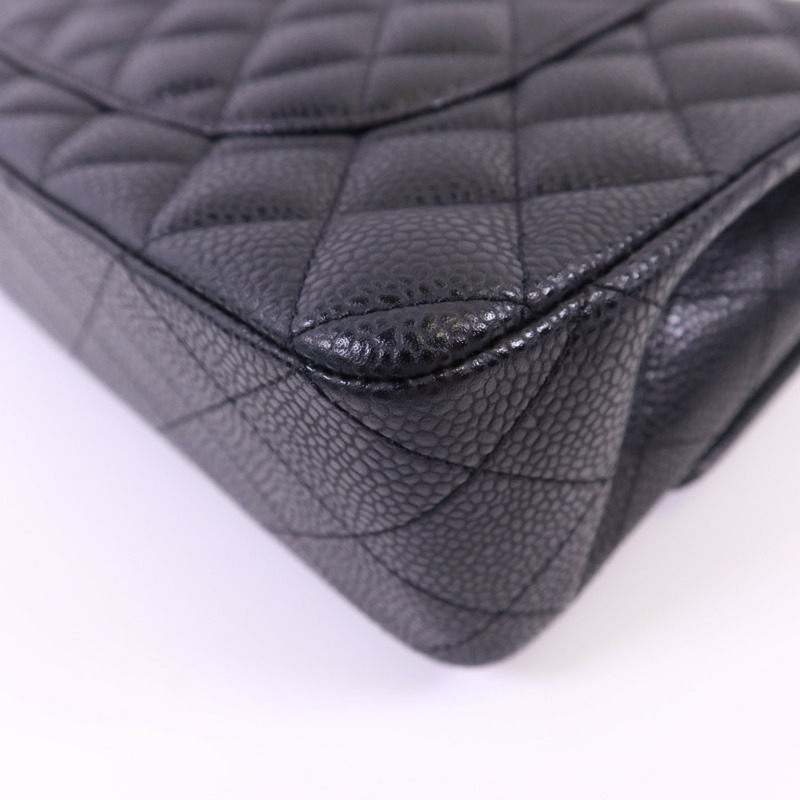 CHANEL 牛皮皮革Classic 25金扣鏈帶肩背袋-15