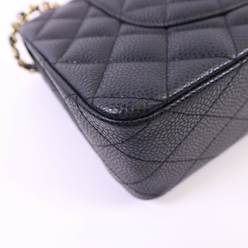 CHANEL 牛皮皮革Classic 25金扣鏈帶肩背袋-16