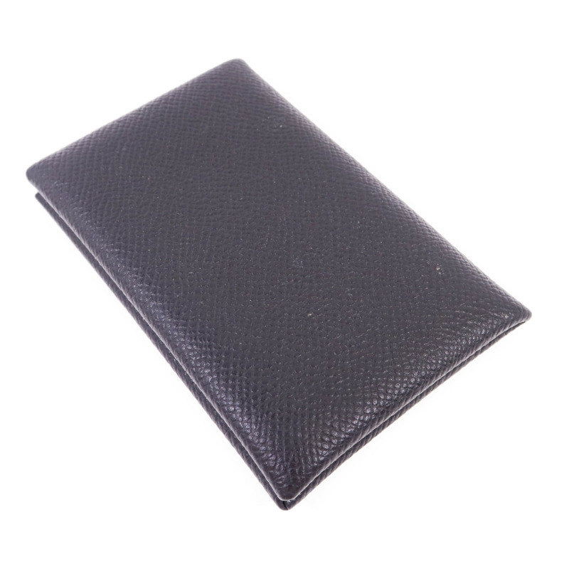 HERMES Epsom皮革Calvi銀扣卡片套-3