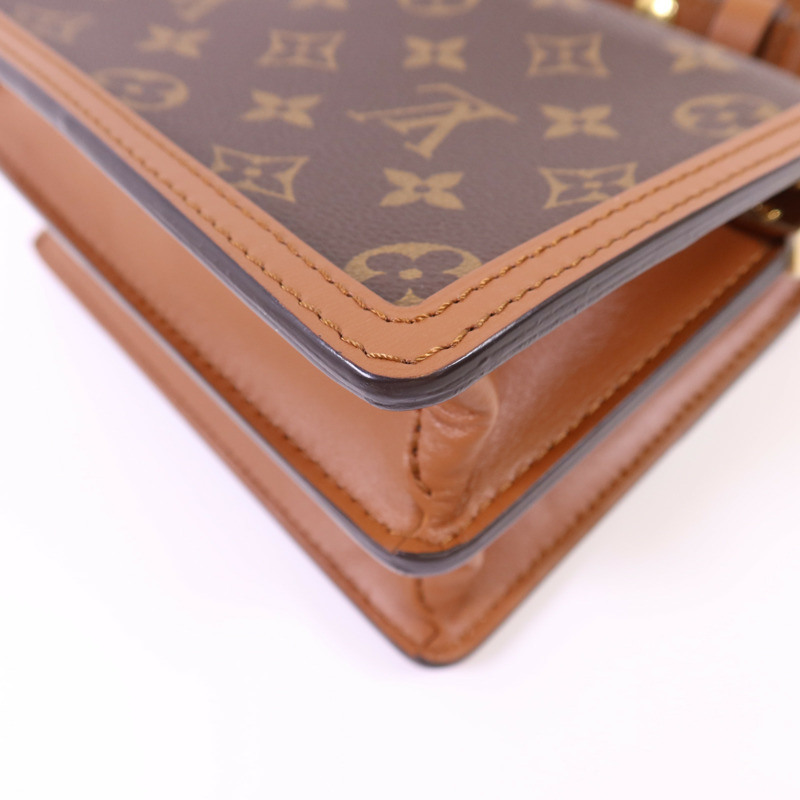 LOUIS VUITTON Monogram Reverse Mini Dauphine金扣肩背袋-13