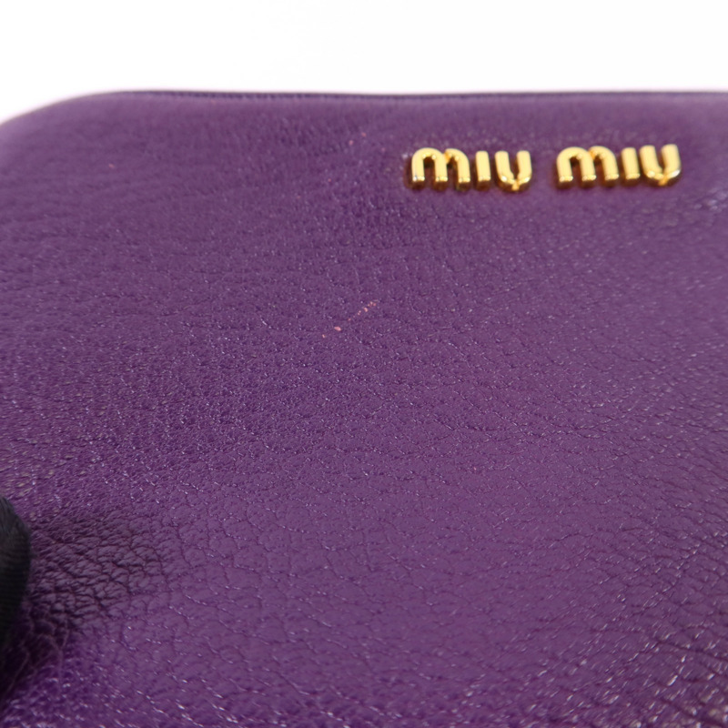Miu Miu 牛皮皮革Handbag金扣手挽袋-14