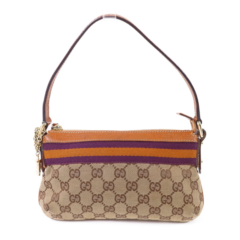 GUCCI 帆布Shoulder Bag金扣肩背袋-0