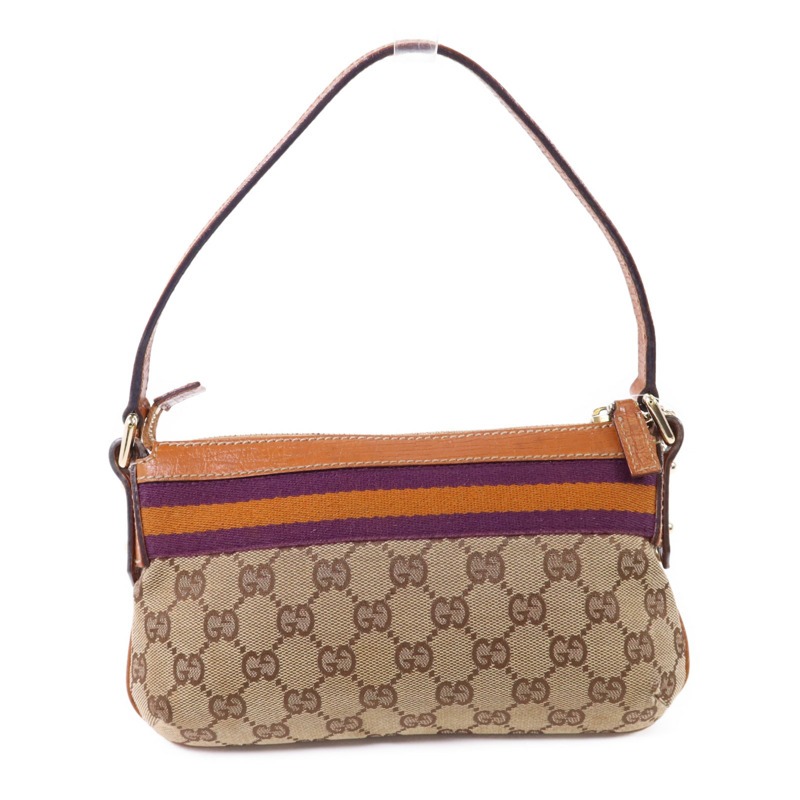 GUCCI 帆布Shoulder Bag金扣肩背袋-1